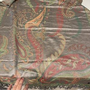 Cashmere Paisley Patterned Scarf 28” x 70”